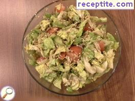 Salad with raw sprouted seeds
