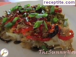 Potato baked with vegetables and mix of seeds