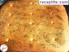 Focaccia with rosemary and black salt
