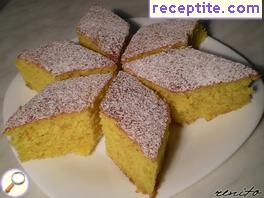 Lemon sponge cake with cream cheese
