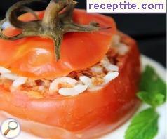 Stuffed tomatoes with minced meat and rice - II type