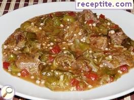 Veal with okra