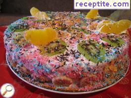 Fruit Tropical layered cake * kiss *