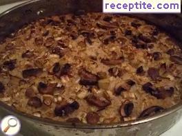 Rice with leeks and mushrooms