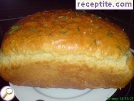 Bread with dill in home baking