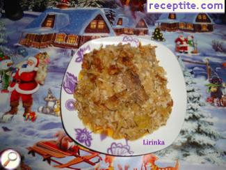 Sauerkraut with rice and pork