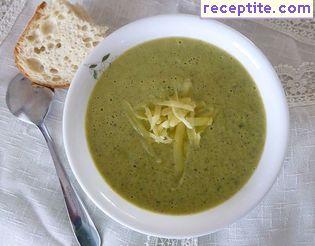 Cream of broccoli soup and cheddar