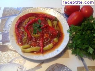 Adjika with feferoni peppers