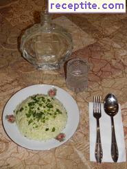 Salad of fresh cabbage with garlic