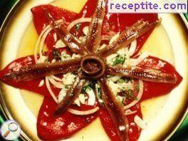Salad peppers with fish