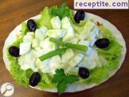 Salad of fresh cucumbers with yogurt Salad of fresh cucumbers with yogurt