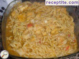 Fish with macaroni