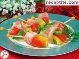 Roasted peppers with bacon Roasted peppers with bacon