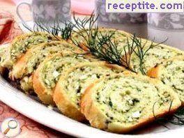 Rolls with dill and eggs
