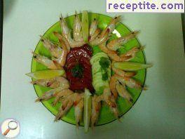 Summer salad of shrimp Summer salad of shrimp