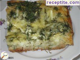 Pirog with three cheeses