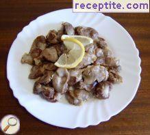 Chicken gizzards with butter