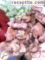 Chicken with mushrooms on a plate Chicken with mushrooms on a plate