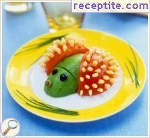 Hedgehog avocado and tomato