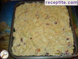 Baked with cottage cheese and macaroni