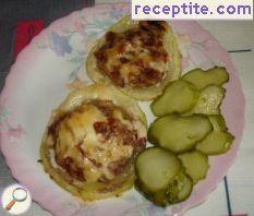 Zucchini with minced meat