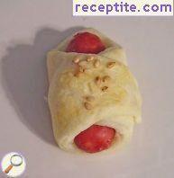 Bites sausage in puff pastry Bites sausage in puff pastry