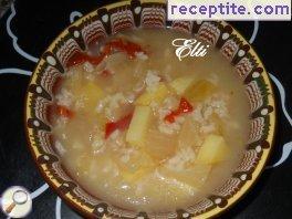 Soup of sauerkraut on Pirdopski