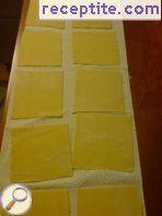 Homemade sheet for lasagna with egg