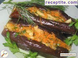Eggplant with vegetable filling and marinade Eggplant with vegetable filling and marinade
