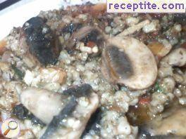 Fried rice with mushrooms