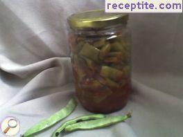 Canned stew of green beans