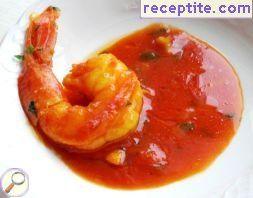 Shrimp in red sauce Shrimp in red sauce