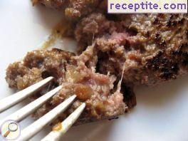 Minced meat steak with prunes
