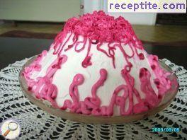 Layered cake volcano Layered cake volcano