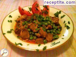 Lamb with fresh peas