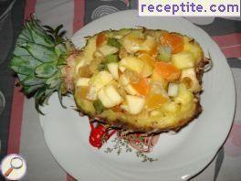 Stuffed with tropical pineapple salad