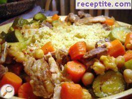 Couscous with chicken and lamb Couscous with chicken and lamb