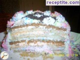 Colorful layered cake