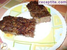 Roasted minced meat with mushrooms