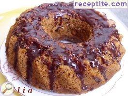 Vegan sponge cake with raisins and walnuts Vegan sponge cake with raisins and walnuts