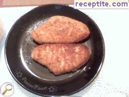 Fried fillet with crispy lemon rind