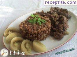 Buckwheat with chicken liver