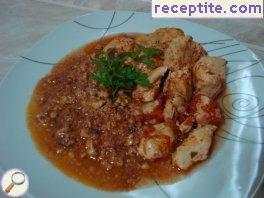 Meat with walnut sauce Meat with walnut sauce