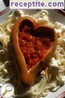 Pasta with tomato sauce and sausage Pasta with tomato sauce and sausage