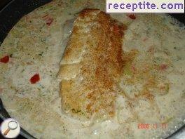 Fish cod with coconut milk and peppers