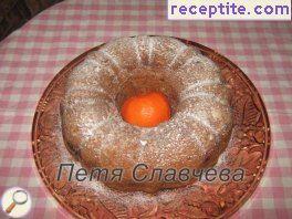 Sponge cake with mandarin