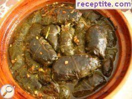 Snails vine leaves