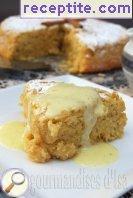 Cake with grated apples and vanilla sauce Cake with grated apples and vanilla sauce