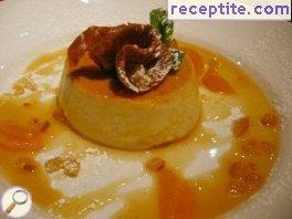 Pumpkin custard with caramelized nuts pumpkin seed