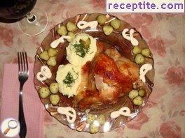 Chicken legs with garlic and mayonnaise Chicken legs with garlic and mayonnaise